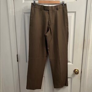 Michael Brandon Brown Pinstripe Men's Dress Pants